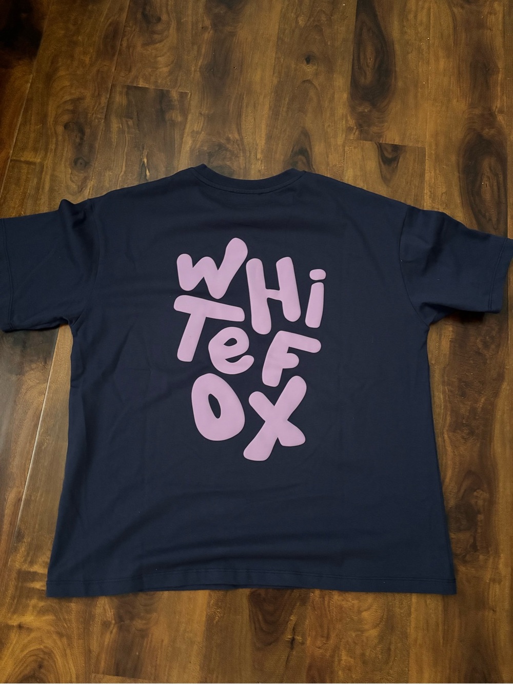 White Fox Boutique Purple Tee with Pink Graphic